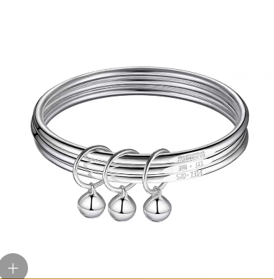 S9999Three ring hanging bell bracelet